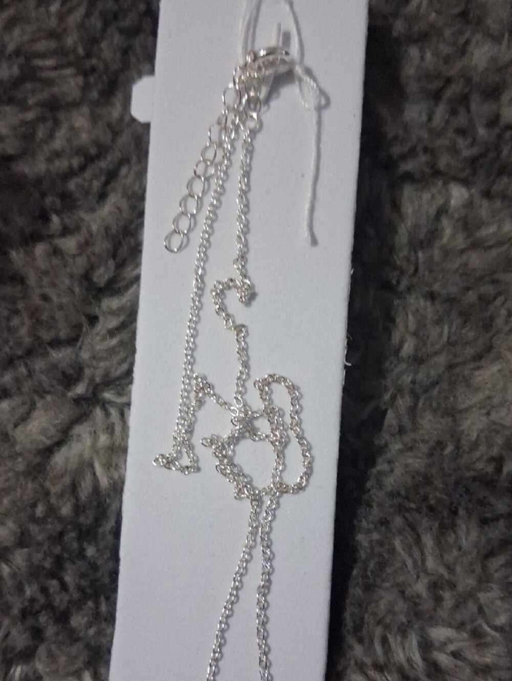 Sterling Silver Bow Pendant Necklace in Silver.Wont Tarnish.18 To 21 Inch.NWT - Picture 4 of 5